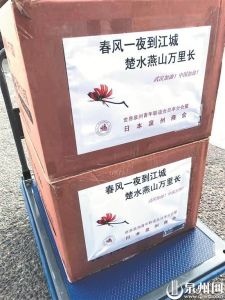 日本华侨向中国武汉捐赠物资